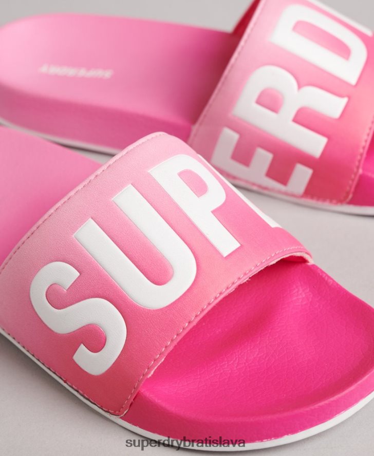 Superdry ženy kódové namáčacie posúvače 6B4ZTR4414 topánky Ružová