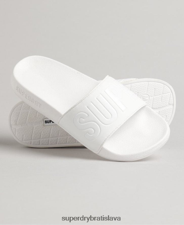 Superdry ženy kĺzačky jadrového bazéna 6B4ZTR4354 topánky biely