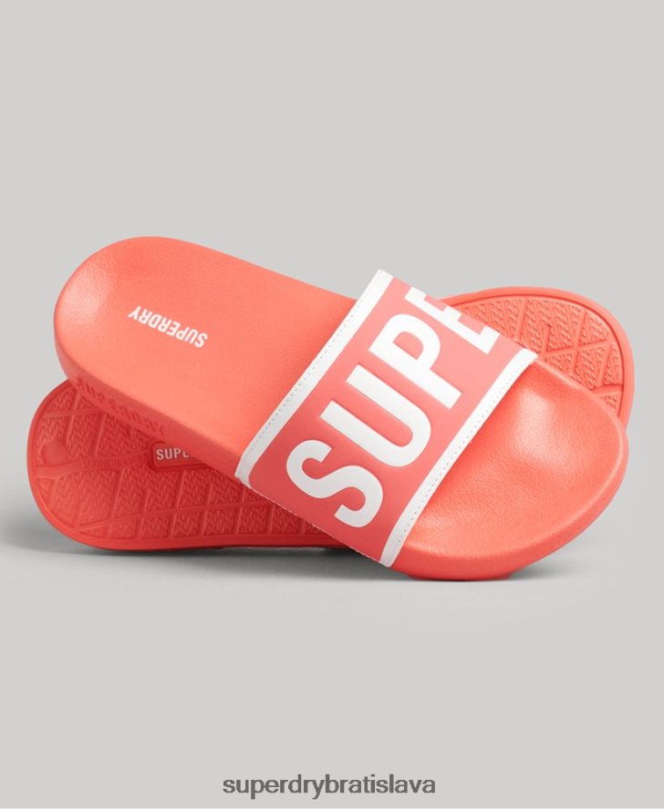 Superdry ženy kĺzačky jadrového bazéna 6B4ZTR4380 topánky koralový
