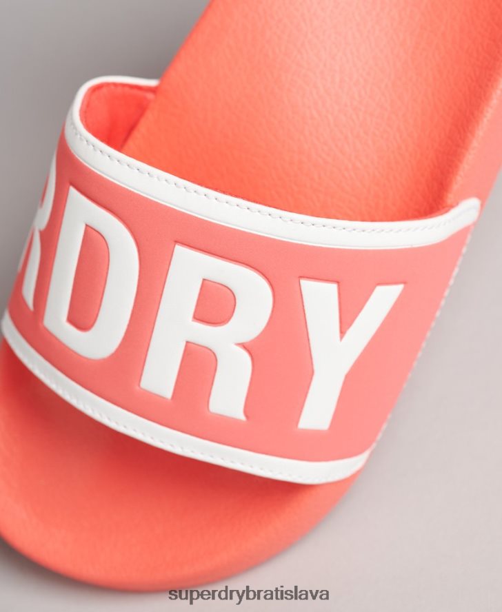 Superdry ženy kĺzačky jadrového bazéna 6B4ZTR4380 topánky koralový