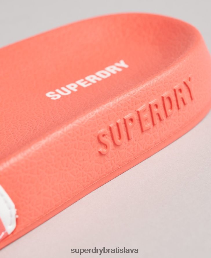 Superdry ženy kĺzačky jadrového bazéna 6B4ZTR4380 topánky koralový