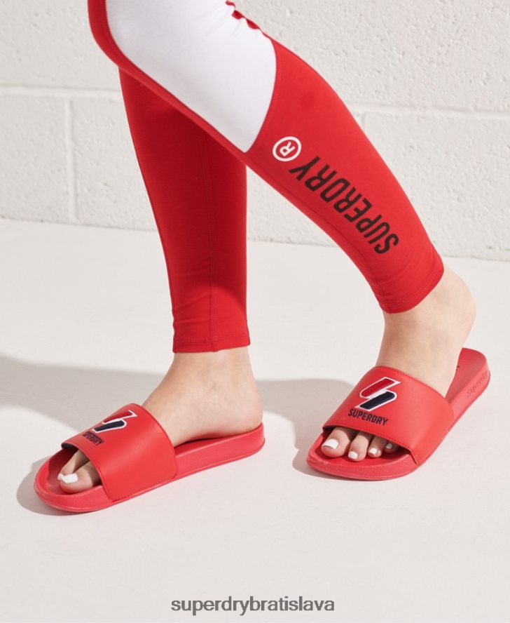 Superdry ženy kĺzačky jadrového bazéna 6B4ZTR4404 topánky červená