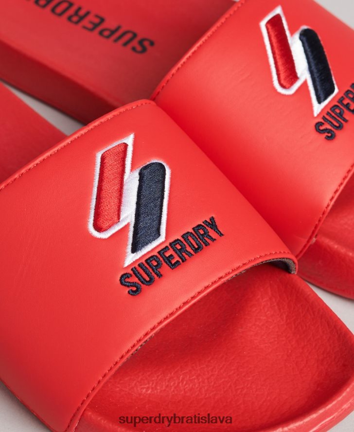 Superdry ženy kĺzačky jadrového bazéna 6B4ZTR4404 topánky červená