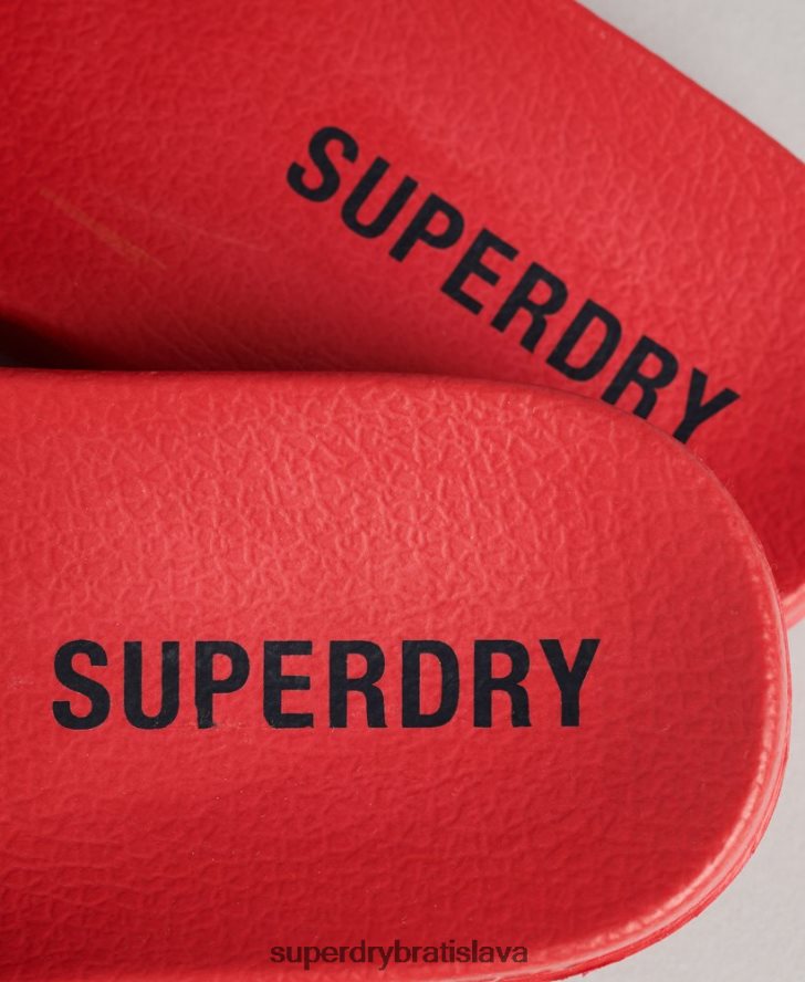 Superdry ženy kĺzačky jadrového bazéna 6B4ZTR4404 topánky červená