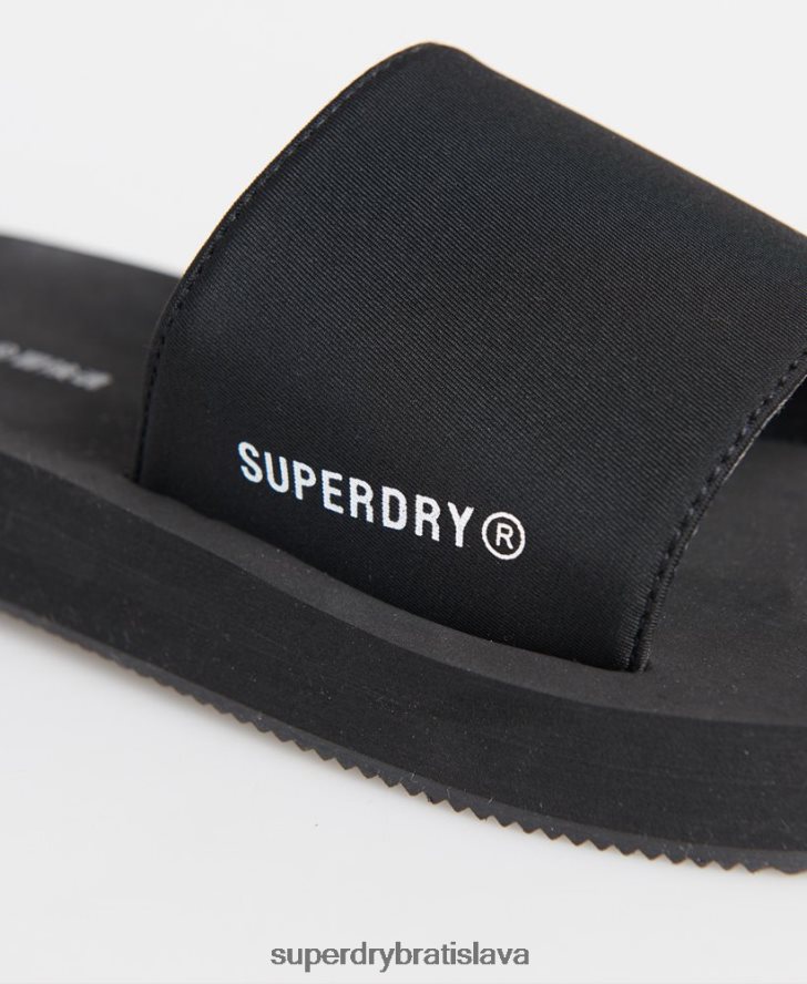 Superdry ženy plavecké športové posuvníky 6B4ZTR4207 topánky čierna