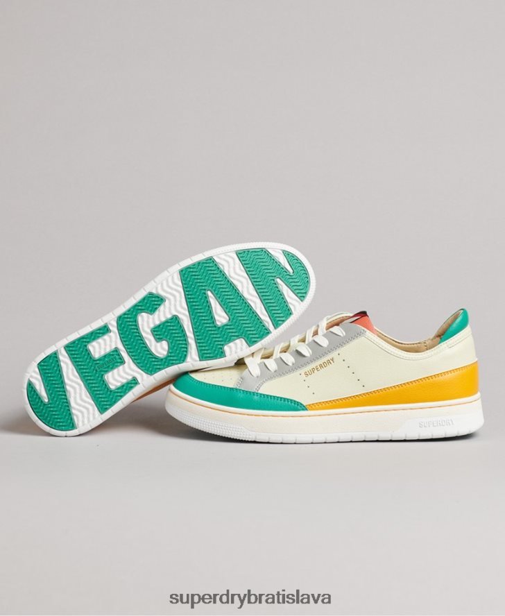 Superdry ženy Vintage vegan košíkové nízke tenisky 6B4ZTR4356 topánky žltá