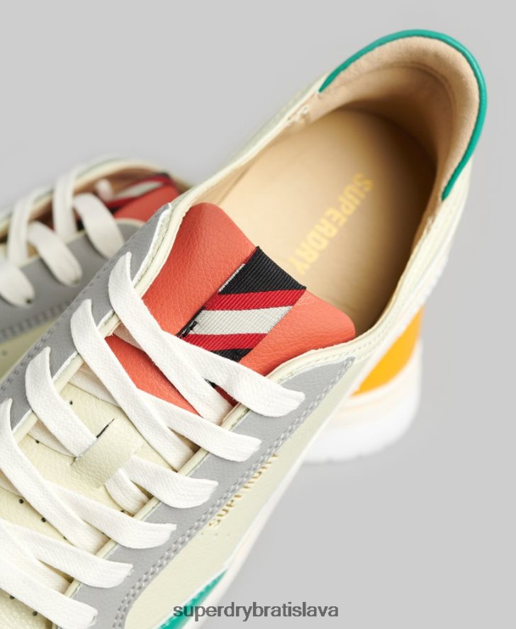Superdry ženy Vintage vegan košíkové nízke tenisky 6B4ZTR4356 topánky žltá