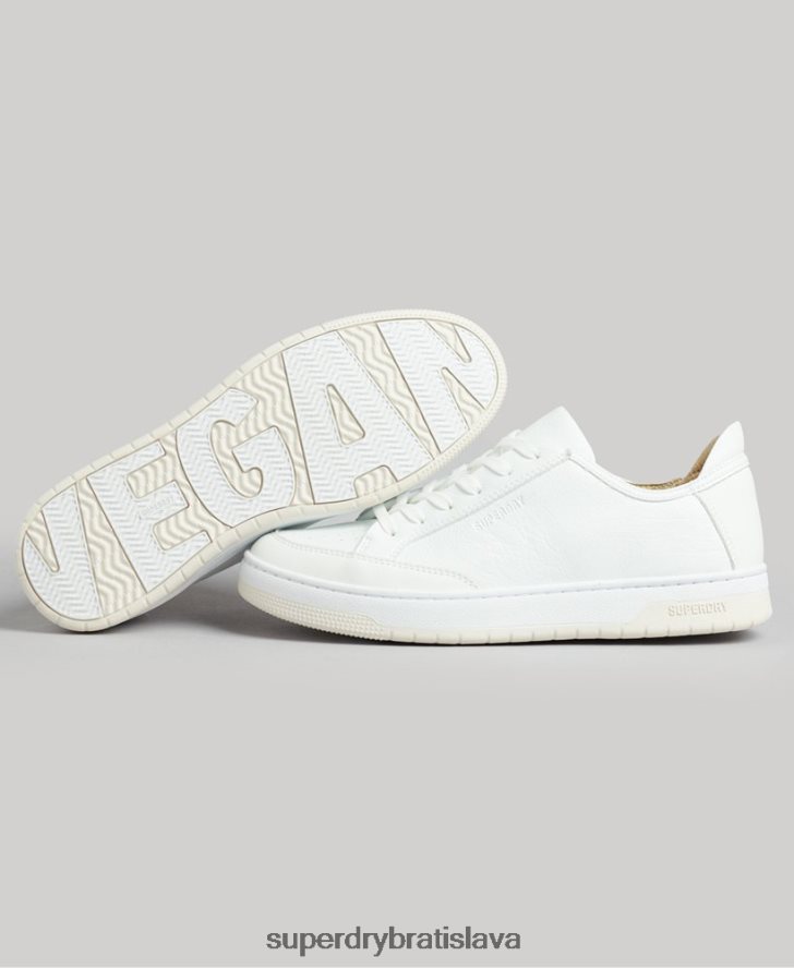 Superdry ženy Vintage vegan košíkové nízke tenisky 6B4ZTR4365 topánky biely