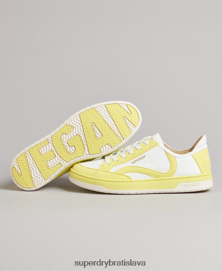 Superdry ženy Vintage vegan košíkové nízke tenisky 6B4ZTR4421 topánky žltá