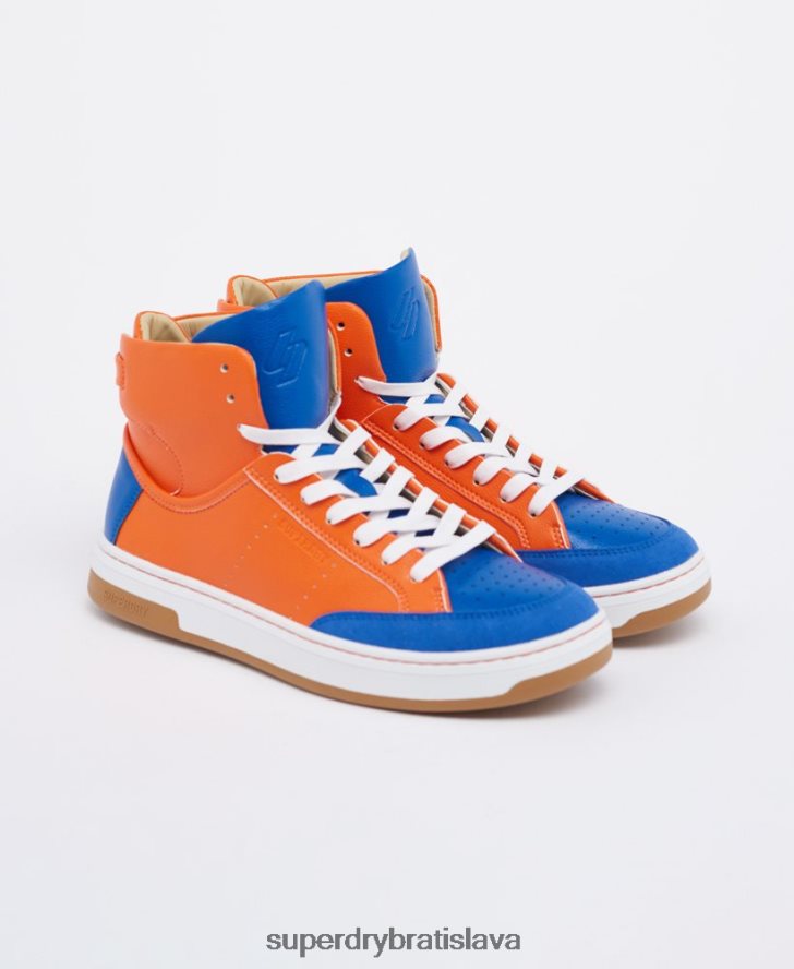 Superdry ženy vegánske košele športové vysoké tenisky 6B4ZTR4405 topánky Modrá