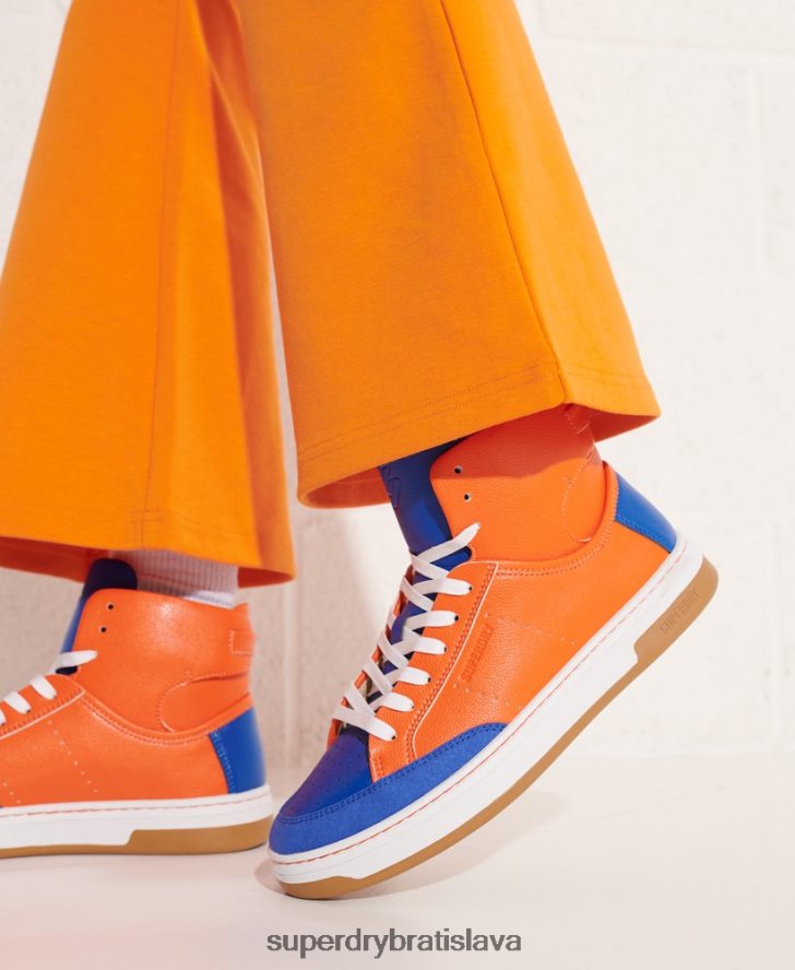Superdry ženy vegánske košele športové vysoké tenisky 6B4ZTR4405 topánky Modrá