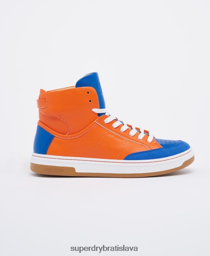 Superdry ženy vegánske košele športové vysoké tenisky 6B4ZTR4405 topánky Modrá