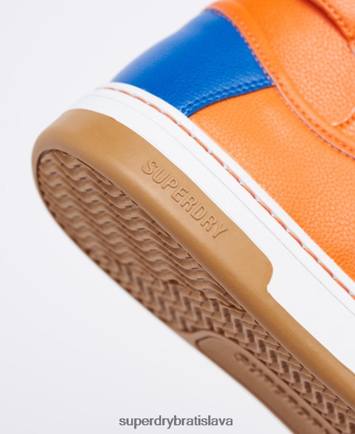 Superdry ženy vegánske košele športové vysoké tenisky 6B4ZTR4405 topánky Modrá