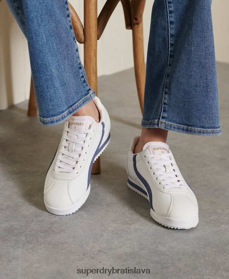 Superdry ženy vegánske retro bežecké topánky 6B4ZTR4418 topánky Modrá