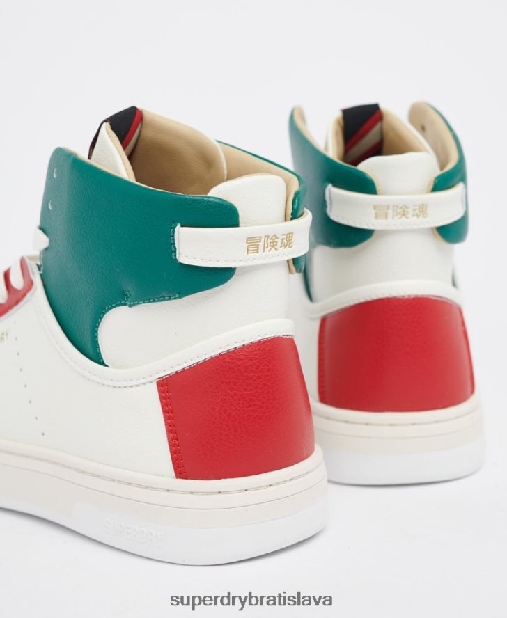 Superdry ženy vegan basket lux tenisky 6B4ZTR4406 topánky biely