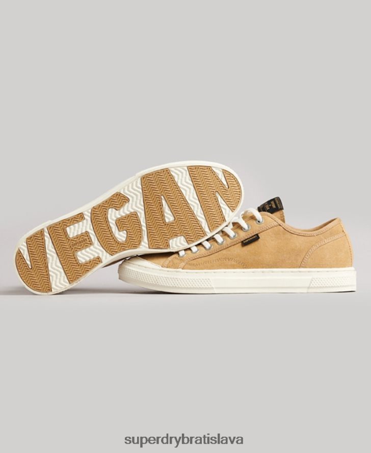 Superdry ženy vintage vegánske nízke tenisky z umelého vulc 6B4ZTR4347 topánky béžová