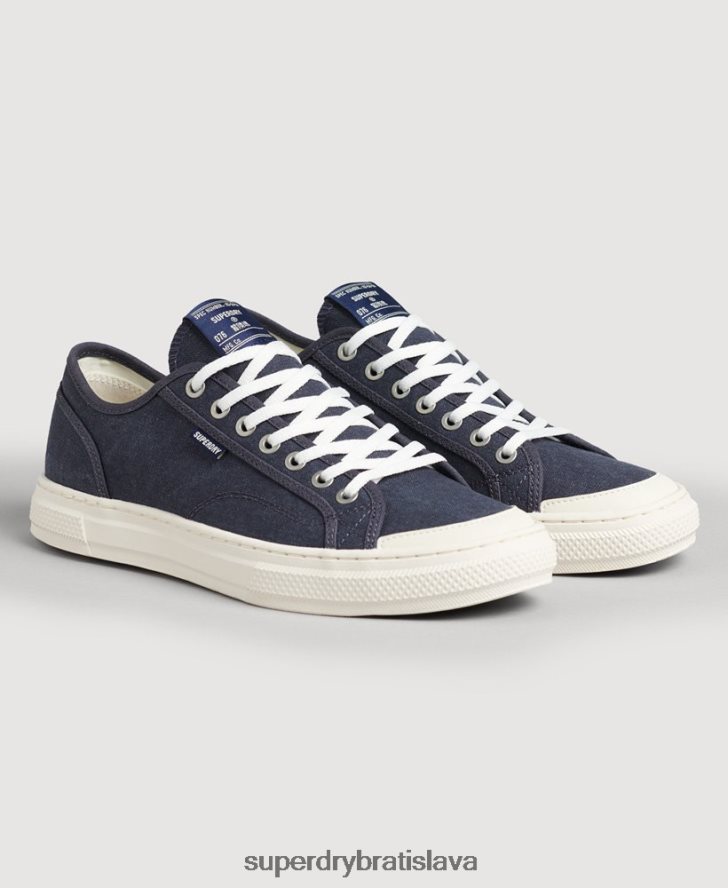 Superdry ženy vintage vegánske nízke tenisky z umelého vulc 6B4ZTR4420 topánky námorníctvo