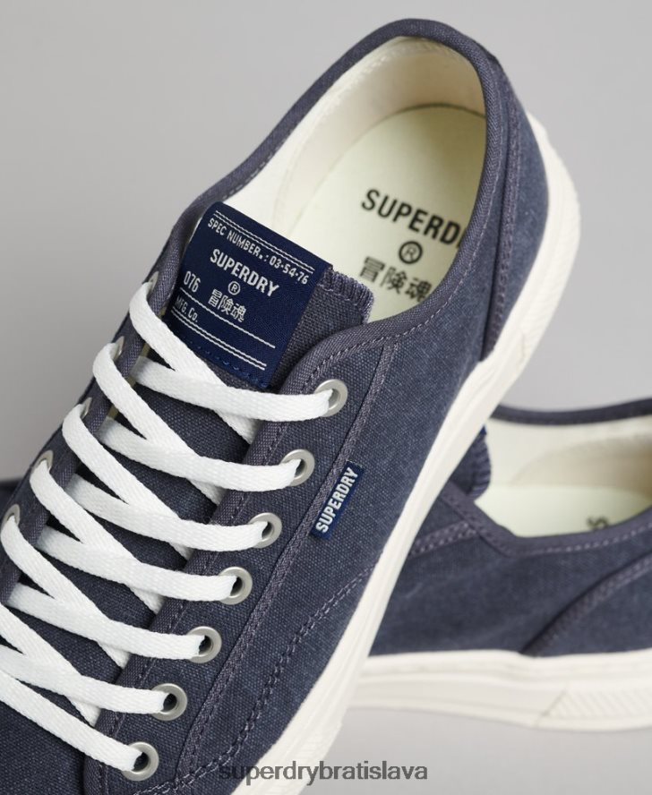 Superdry ženy vintage vegánske nízke tenisky z umelého vulc 6B4ZTR4420 topánky námorníctvo