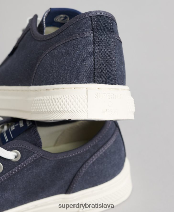 Superdry ženy vintage vegánske nízke tenisky z umelého vulc 6B4ZTR4420 topánky námorníctvo