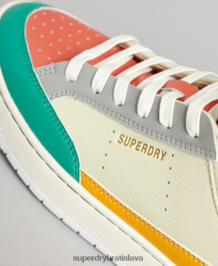 Superdry ženy vintage vegánsky košík vysoké tenisky 6B4ZTR4350 topánky žltá