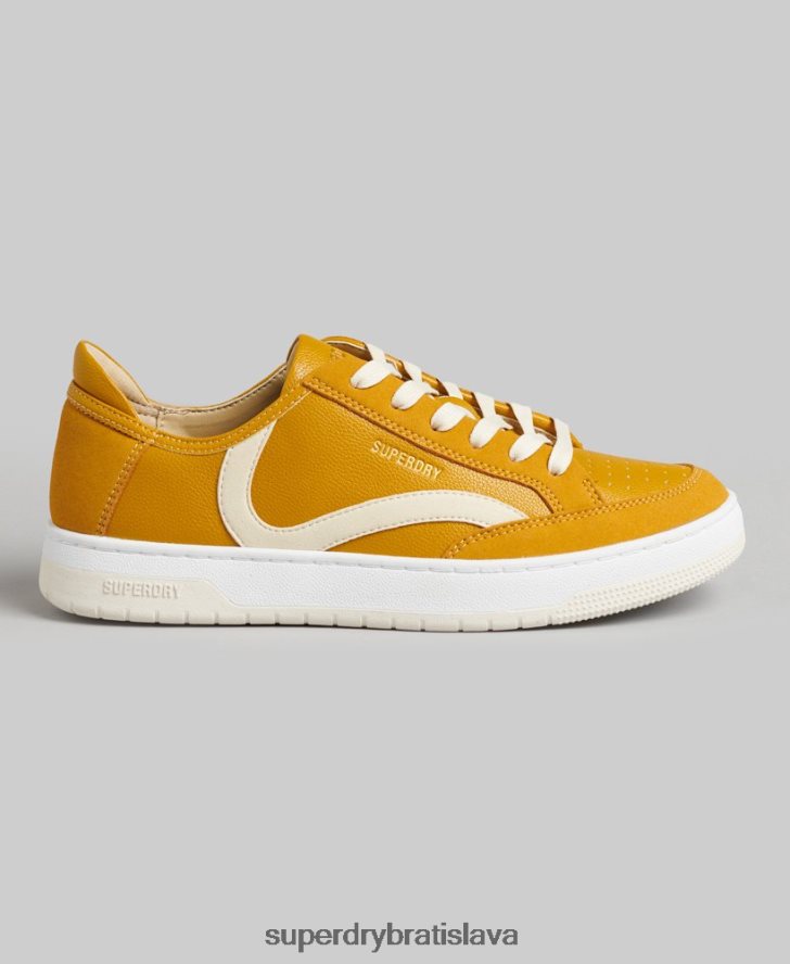 Superdry ženy Vintage vegan košíkové nízke tenisky 6B4ZTR6576 topánky žltá