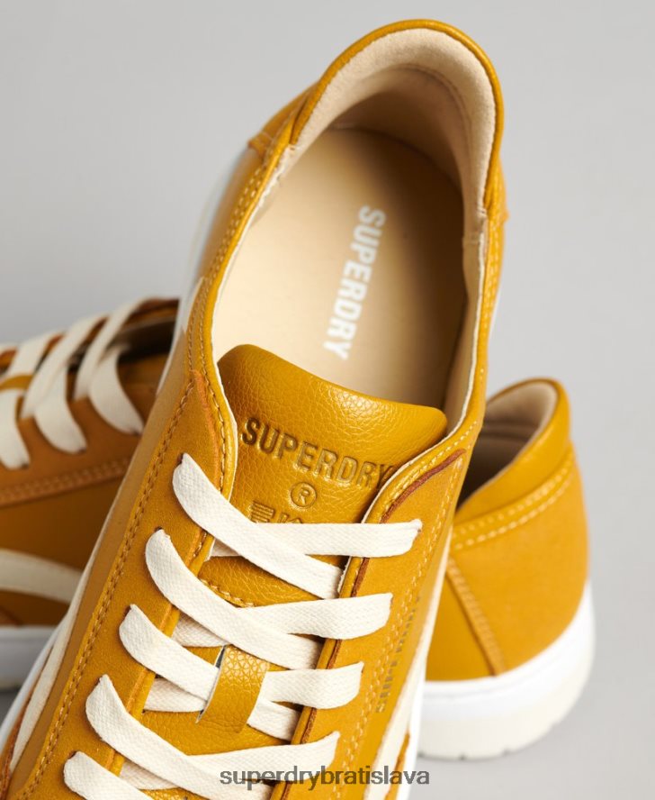 Superdry ženy Vintage vegan košíkové nízke tenisky 6B4ZTR6576 topánky žltá