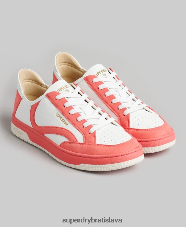 Superdry ženy Vintage vegan košíkové nízke tenisky 6B4ZTR6732 topánky koralový